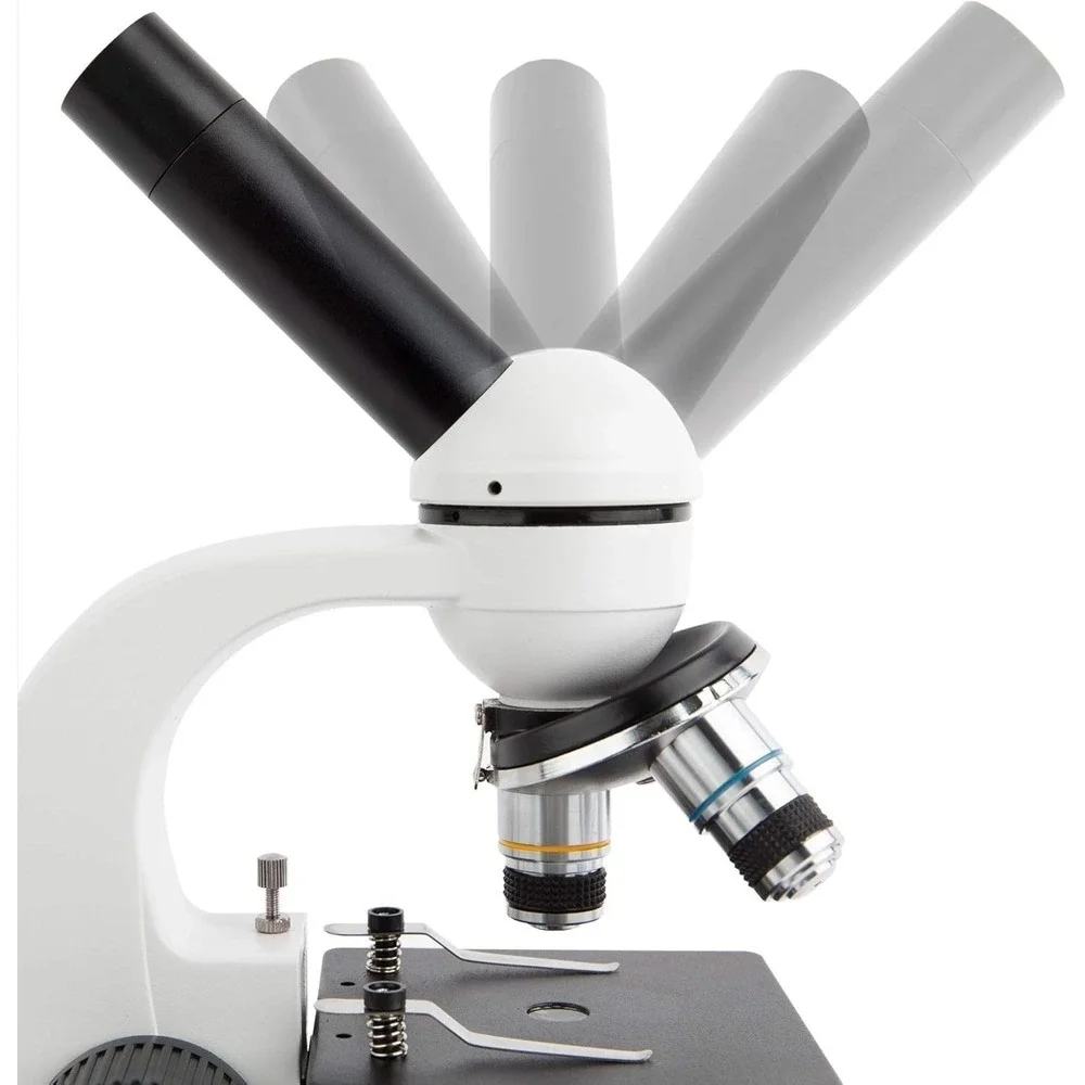 AmScope M158C 40X-1000X C&F Compound Microscope with Metal Frame and Glass Lens
